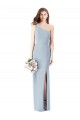 Bleu ciel clair Trompette Crêpe Stretch Longue Robes demoiselle d'honneur / Robes de bal