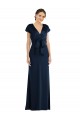 Bleu marine foncé Trompette Épaule Dénudée Crêpe Stretch Longue Formelles Robes demoiselle d'honneur / Robes de soirée / Robes de bal