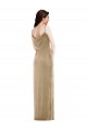 Champagne Fourreau Velours Stretch Longue Formelles Robes demoiselle d'honneur / Robes de soirée / Robes de bal