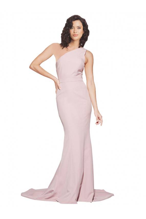 Fourreau Balayage train Crêpe Stretch Longue Robes demoiselle d'honneur / Robes de bal