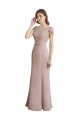 Sirène Scoop Col Haut Mousseline Dentelle Longue Robes demoiselle d'honneur