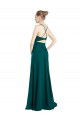 Vert Chasseur Trapèze Col V Mousseline Longue Robes demoiselle d'honneur