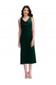 Vert foncé Fourreau midi Velours Stretch Courte Robes demoiselle d'honneur / Robes de bal / Robes de cocktail